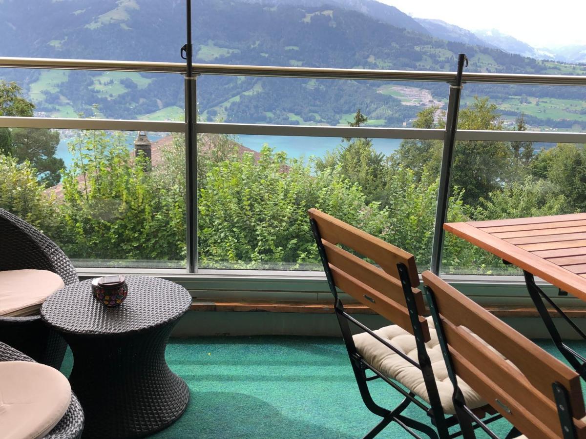 Wohnung Mit See Und Bergsicht Im Vier Sterne Hotel Beatenberg Exterior foto