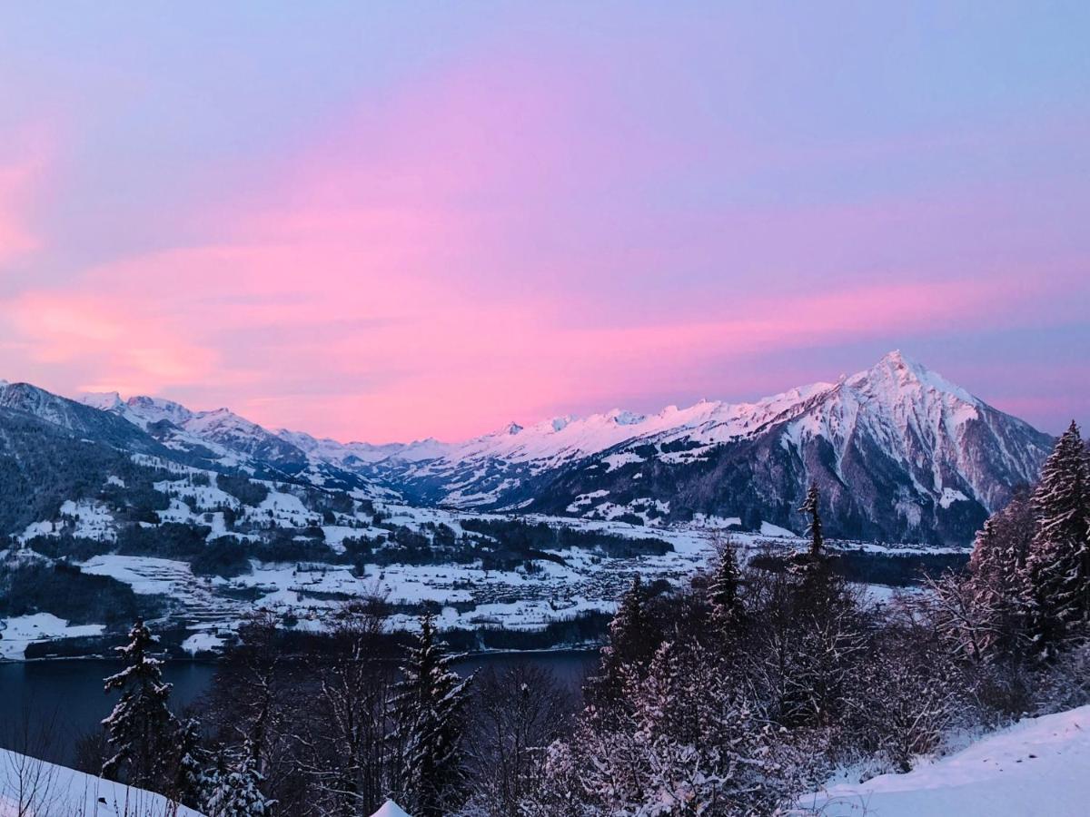Wohnung Mit See Und Bergsicht Im Vier Sterne Hotel Beatenberg Exterior foto